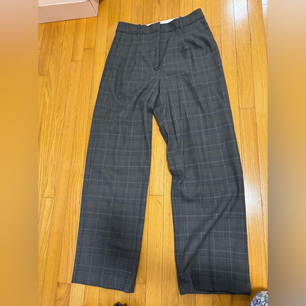 Aritzia Gray Plaid Trousers